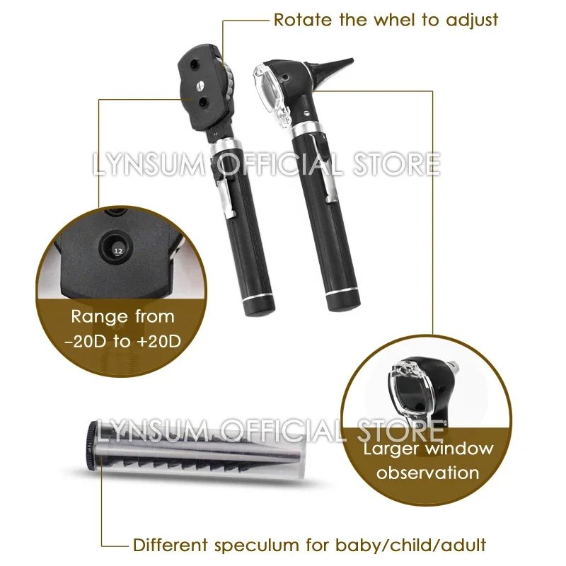 Fiber-optic Otoscope & Ophthalmoscope Set