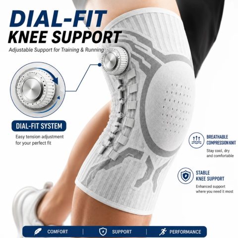 Knee Brace with Patella Gel Pad & Side Stabilizers