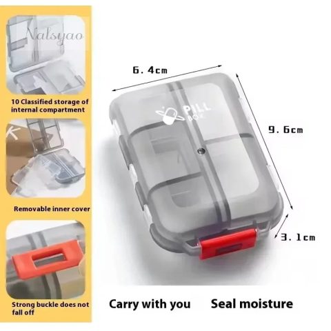 Pocket Mini Pill Case (10 grids)