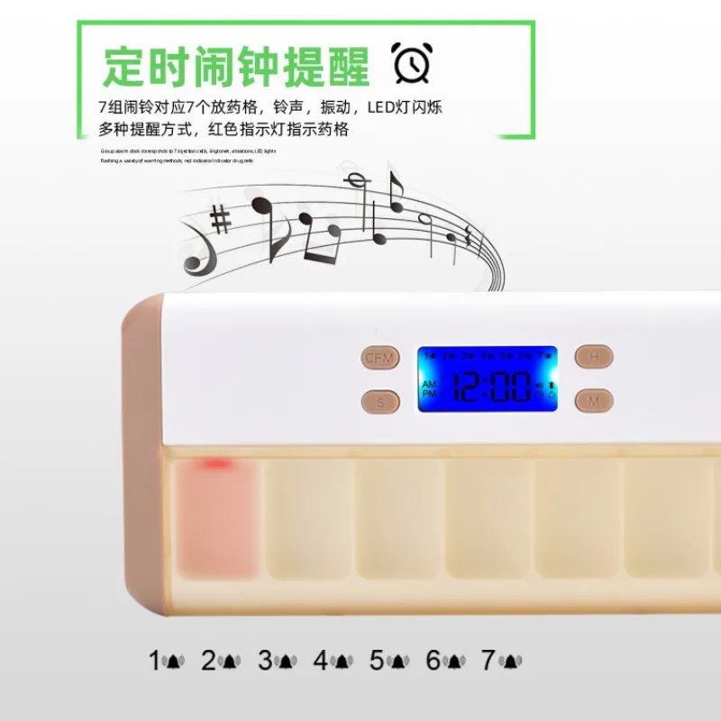 Smart Weekly Pill Organizer with Timer
