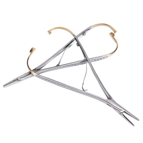 Mathieu Needle Holder, Gold Handle (2 pcs)