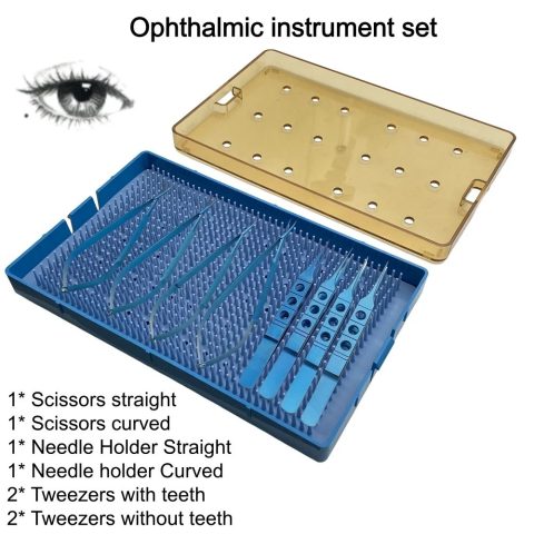 8-pc Ophthalmic Instrument Set with Sterilization Box